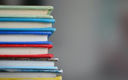 Stack of colorful books
